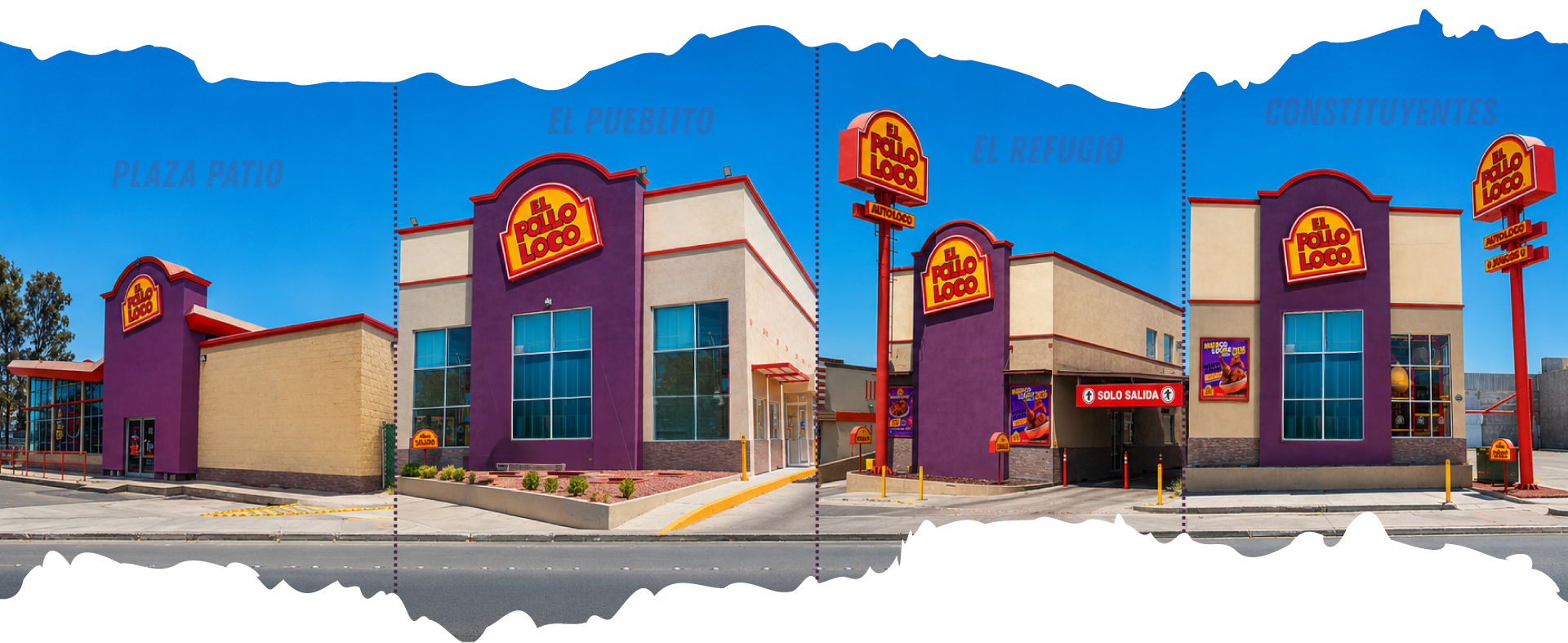 Vista exterior de una sucursal de El Pollo Loco